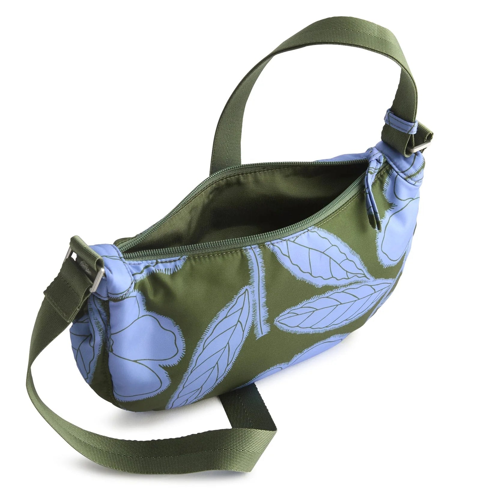 Vera Bradley Springbrook Sling Crossbody in Nylon - Green & Blue Applique Floral - Juli's Wearable Art