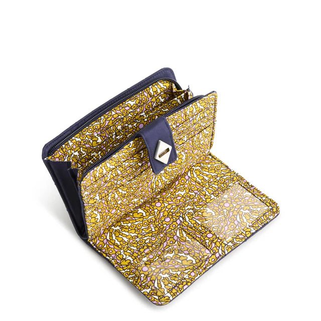 Vera Bradley Turnlock Wallet | Premium Cotton | Peacoat - Juli's Wearable Art