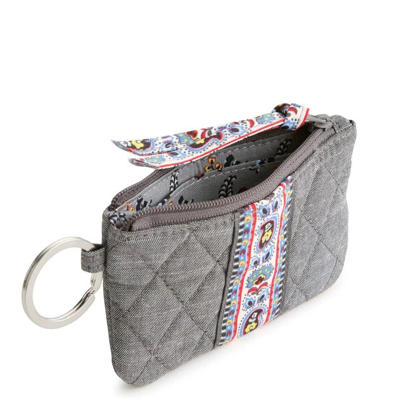 Vera Bradley Zip ID Breakaway Lanyard - Black chambray in Premium cotton - Juli's Wearable Art