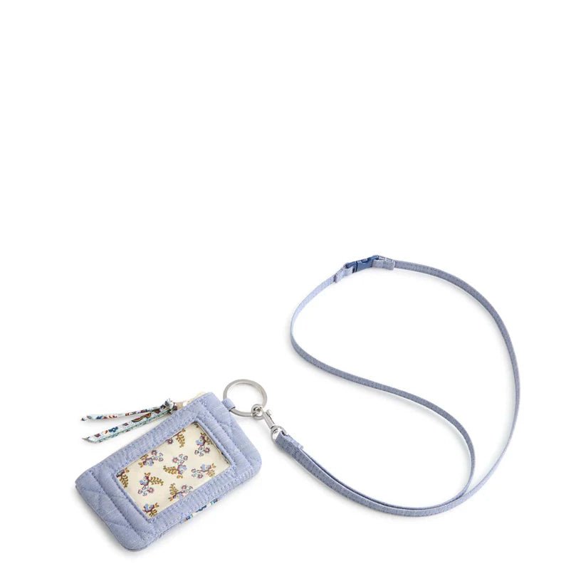 Vera Bradley Zip ID Breakaway Lanyard - Chambray in Premium cotton - Juli's Wearable Art