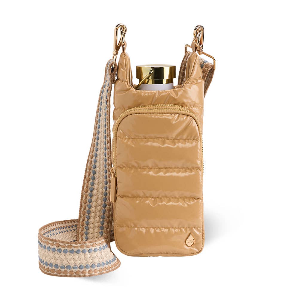 WanderFull® HydroBag® – Camel Lacquer with Camel Patterned Strap - Juli's Wearable Art