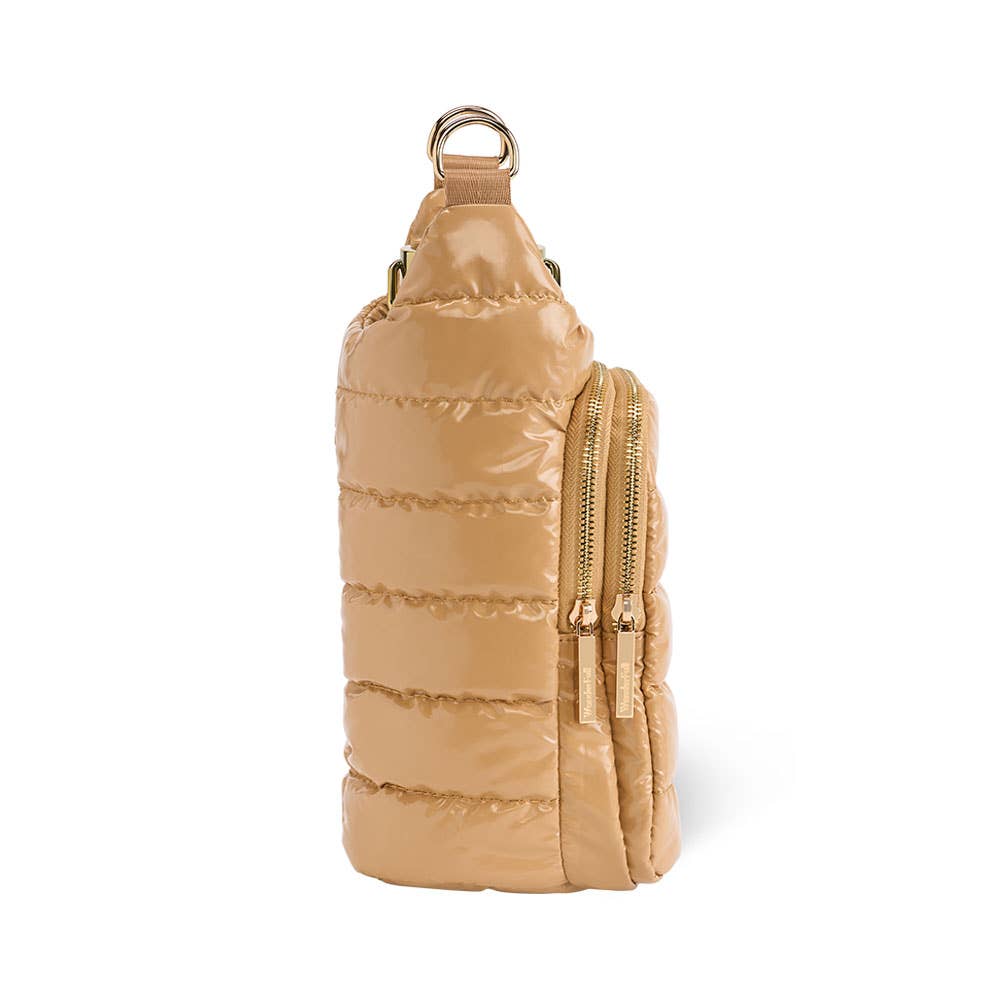WanderFull® HydroBag® – Camel Lacquer with Camel Patterned Strap - Juli's Wearable Art