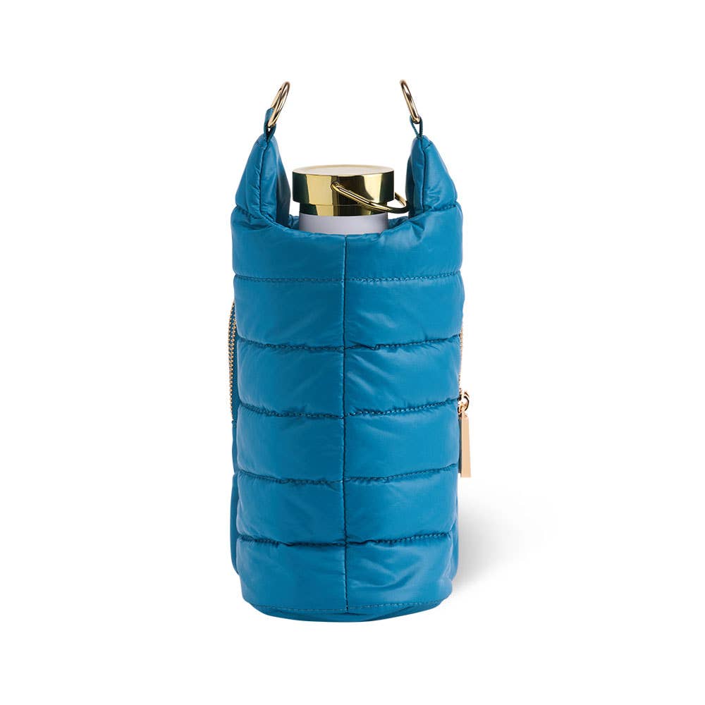 WanderFull® HydroBag® – Teal with Teal & Black Striped Strap - Juli's Wearable Art