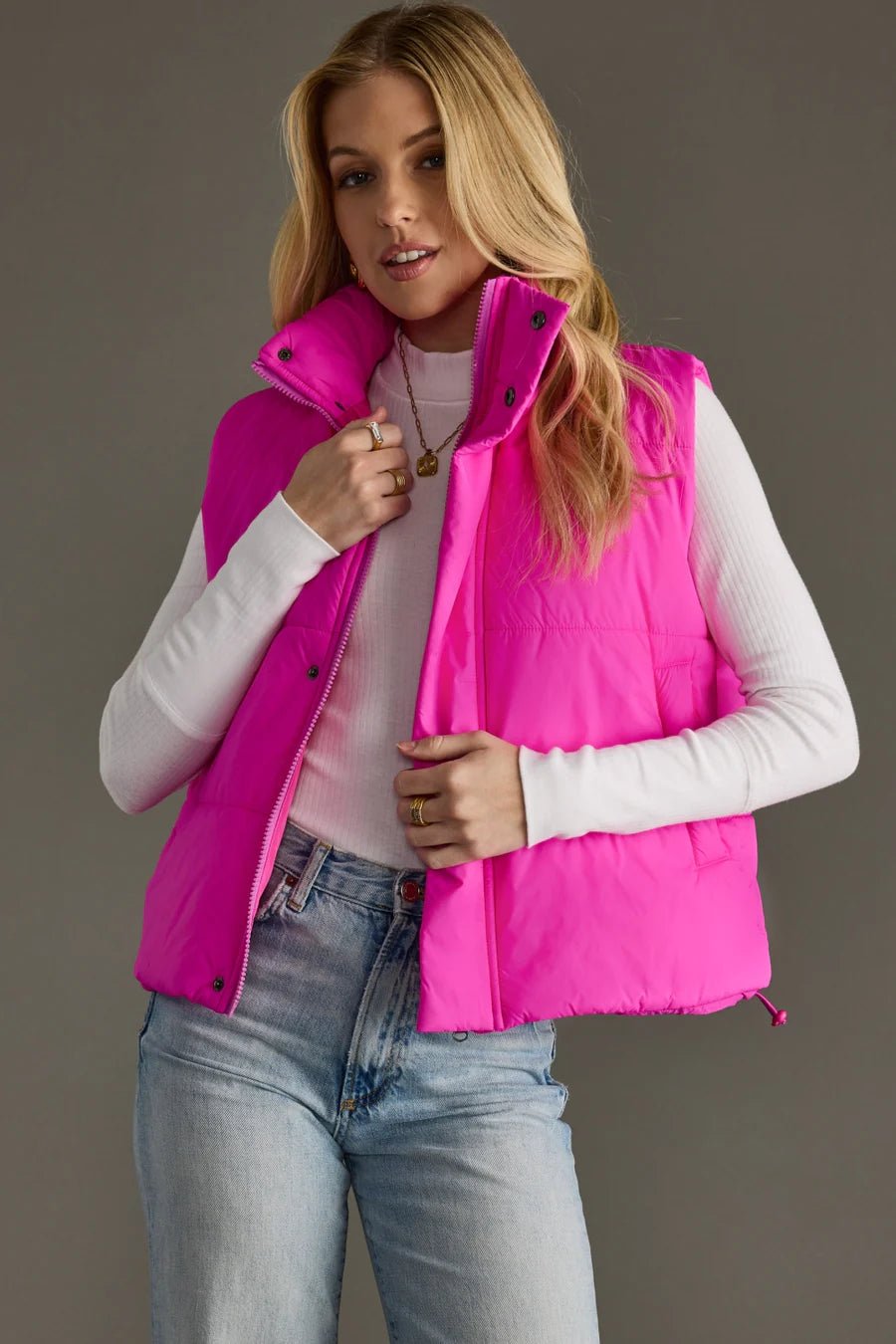 World Traveler Vest – Bright Pink - Juli's Wearable Art