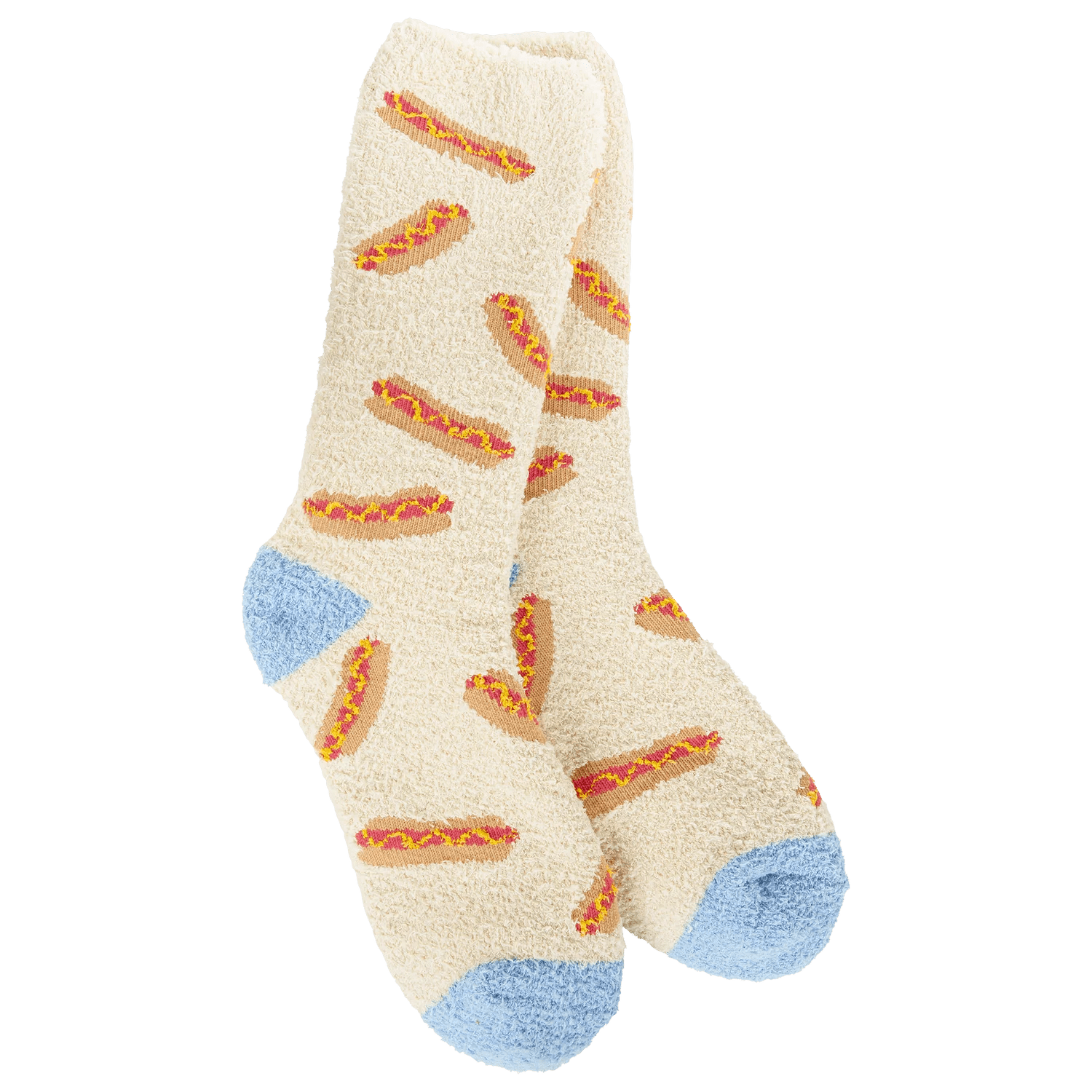 World's Softest Cozy Fall Crew Socks - Hot Dog - Juli's Wearable Art