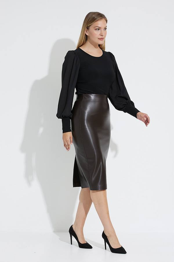 The (Faux) Leather Pencil Skirt Trend