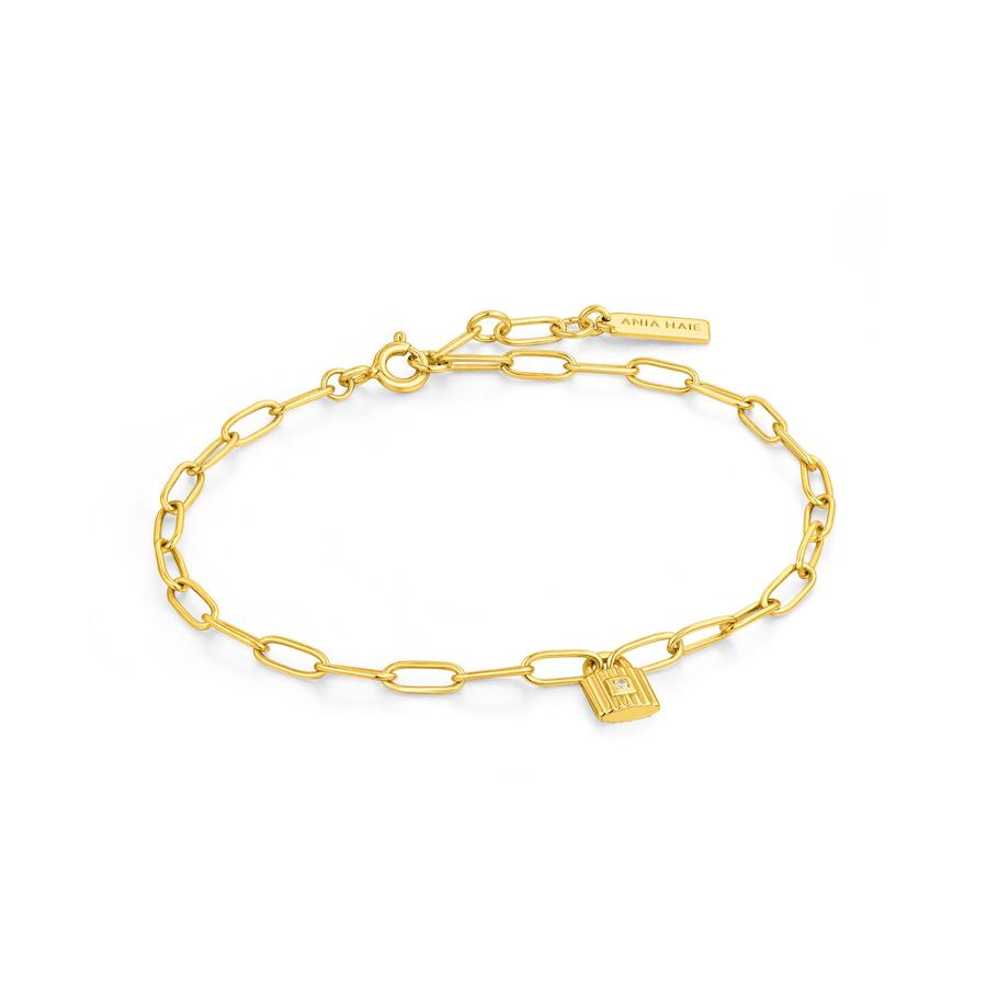 Ania Haie Under Lock & Key Gold or Silver Chunky Chain Padlock Bracelet - Juli's Wearable Art