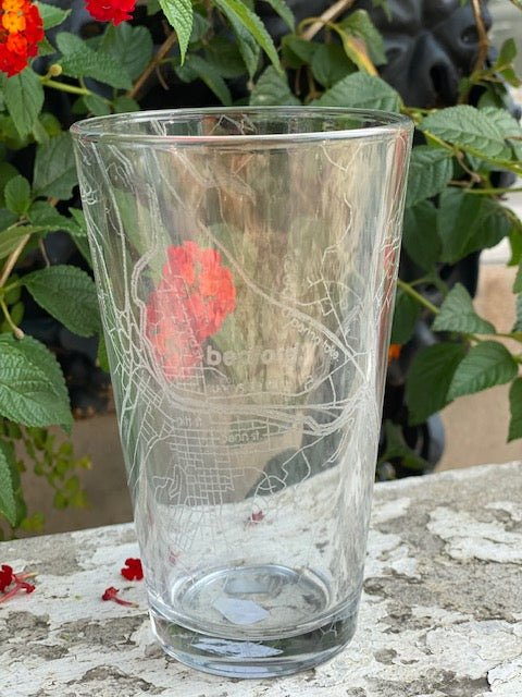 Bedford Home Town Pint Glass - Juli's Wearable Art