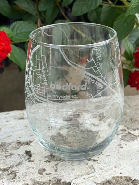 BEDFORD HOMETOWN STEMLESS WINE GLASS - Juli's Wearable Art