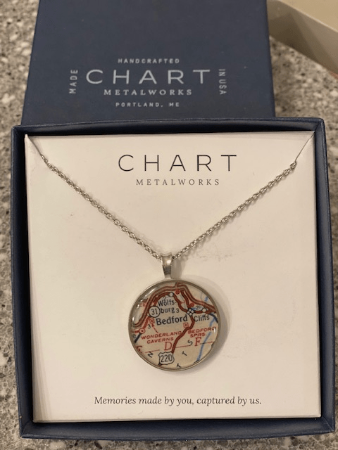 Bedford Map Small Necklace - Juli's Wearable Art