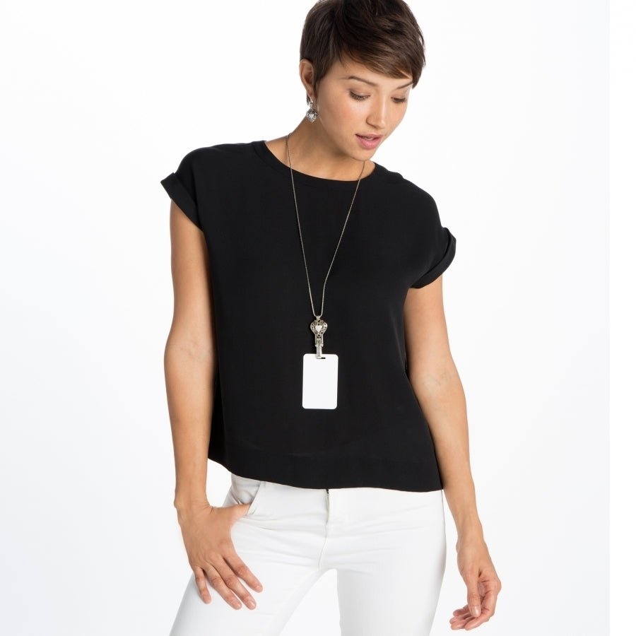 Brighton Reno Heart Badge Clip Necklace - Juli's Wearable Art