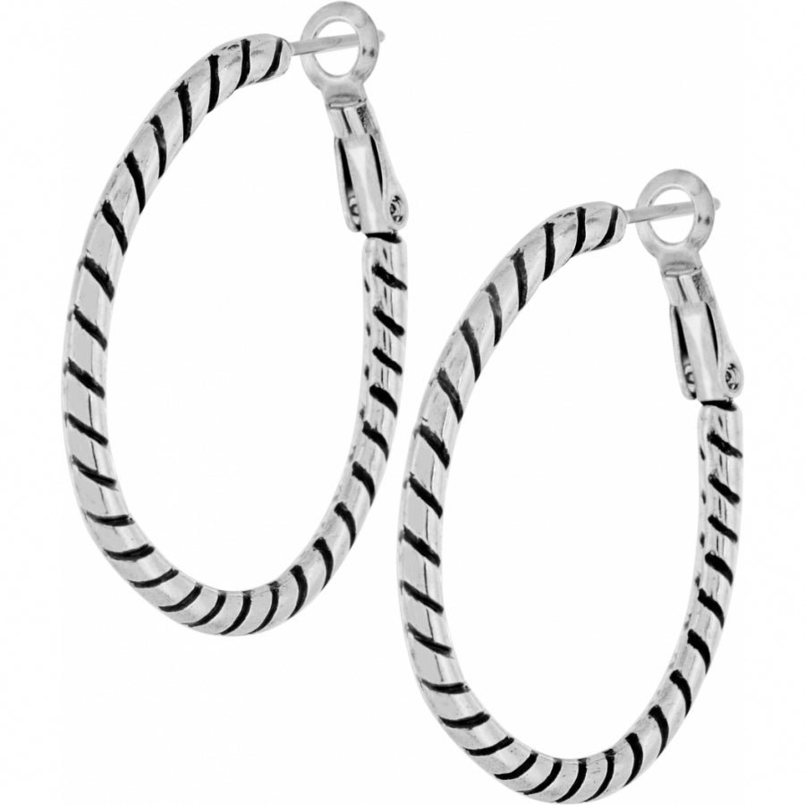 Brighton Twist Oval Hoop Charm Earrings - Juli's Wearable Art
