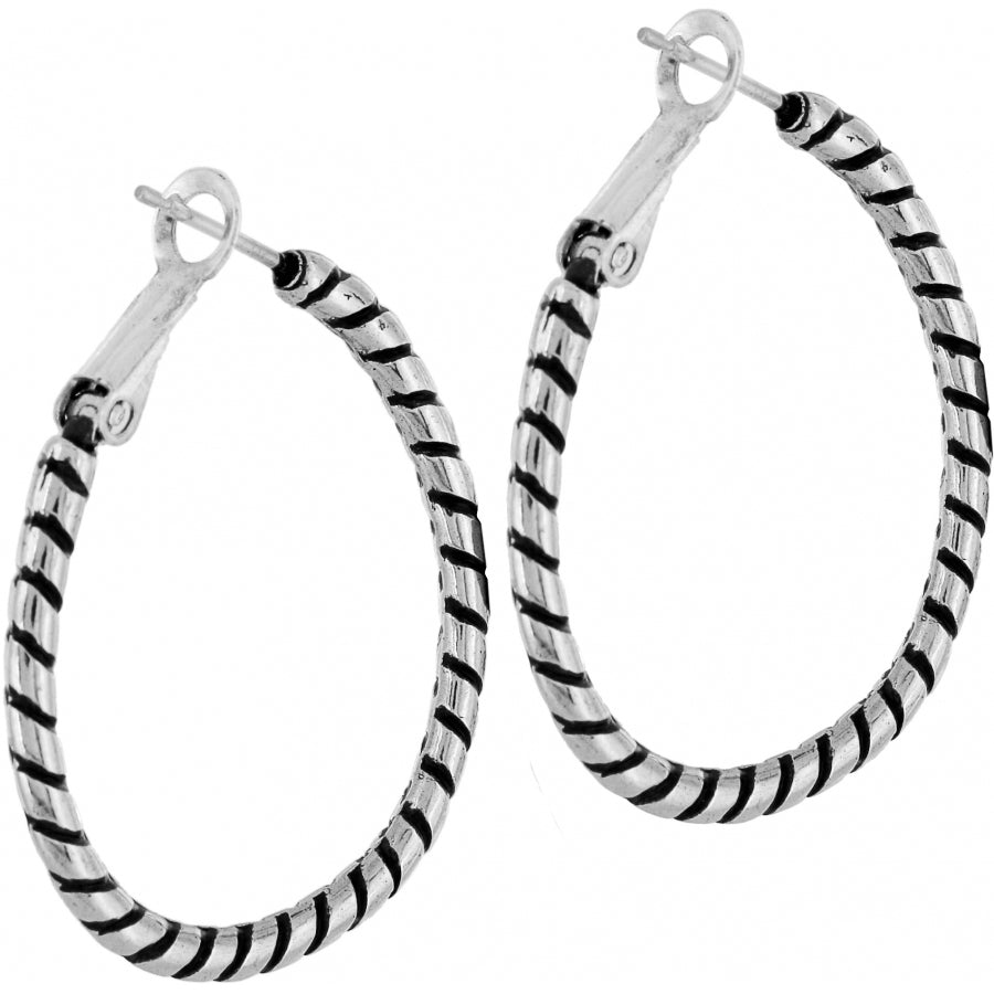 Brighton Twist Oval Hoop Charm Earrings - Juli's Wearable Art