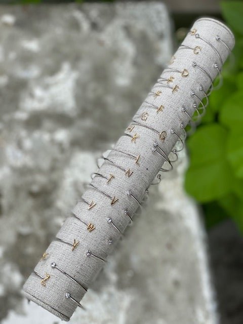 CAI Initial Bracelet (Capital Letter) 2Tone - Juli's Wearable Art