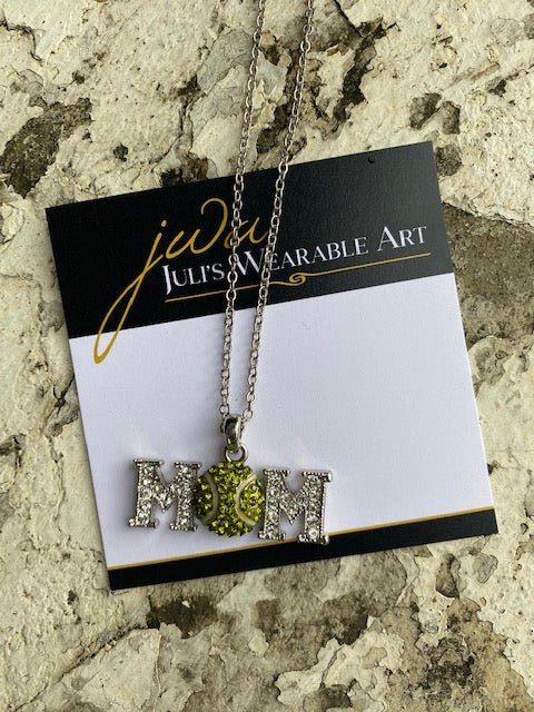 Crystal Tennis Mom Necklace - Juli's Wearable Art
