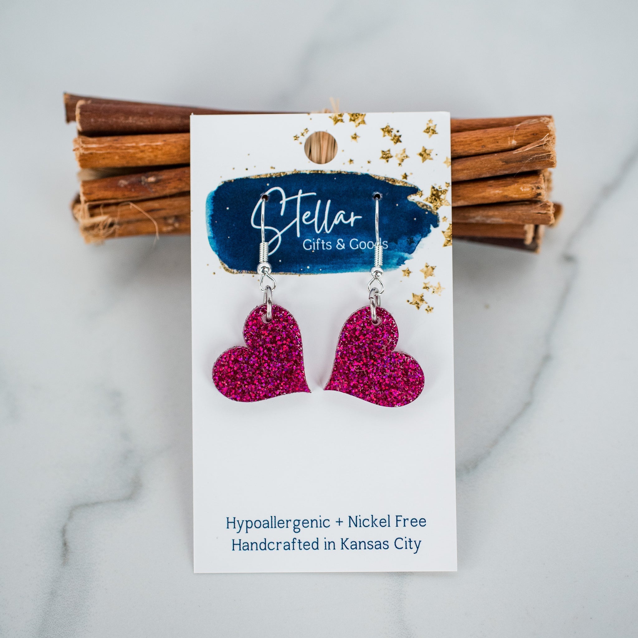 Hello Happiness Valentine's Day Earrings - Juli's Wearable Art
