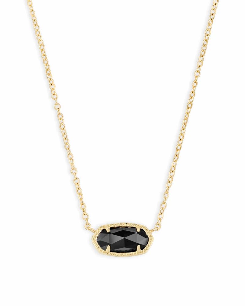 Kendra Scott Elisa Pendant Necklace - Gold & Black - Juli's Wearable Art