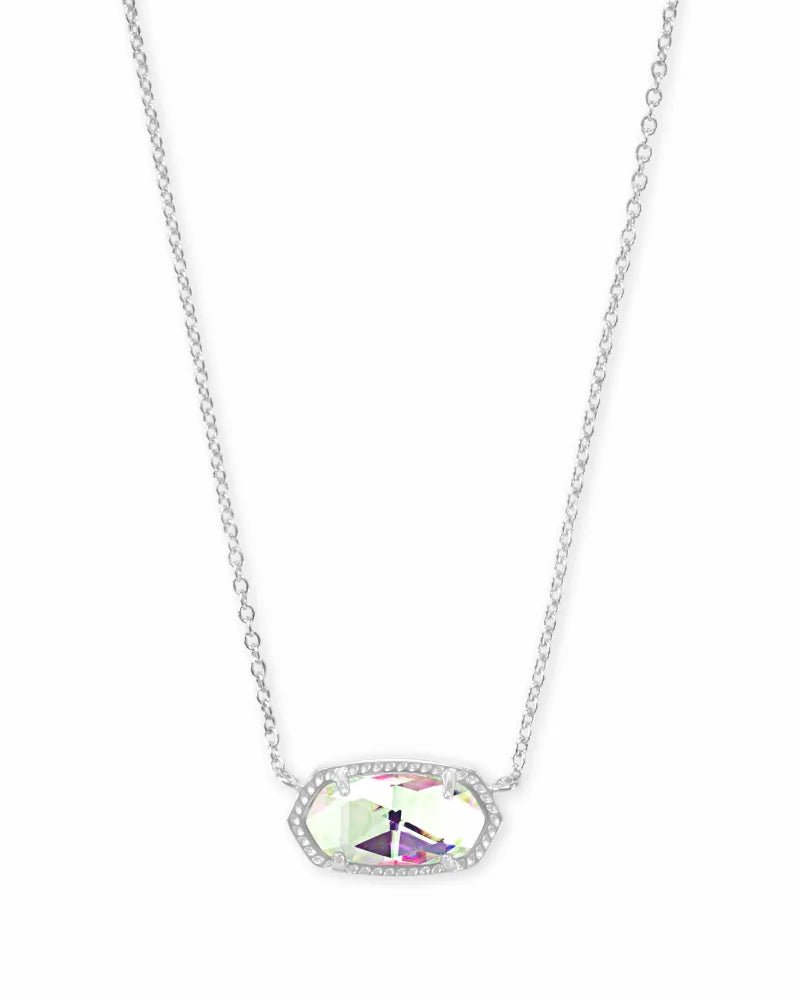 Kendra Scott Elisa Pendant Necklace - Silver & Dichroic Glass - Juli's Wearable Art