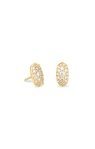 Kendra Scott Grayson Stud Earrings | Gold & White Crystal - Juli's Wearable Art