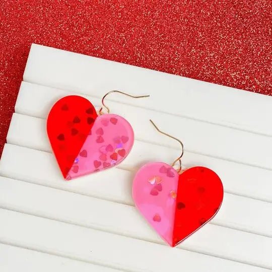 Love & Hearts Earrings - Juli's Wearable Art