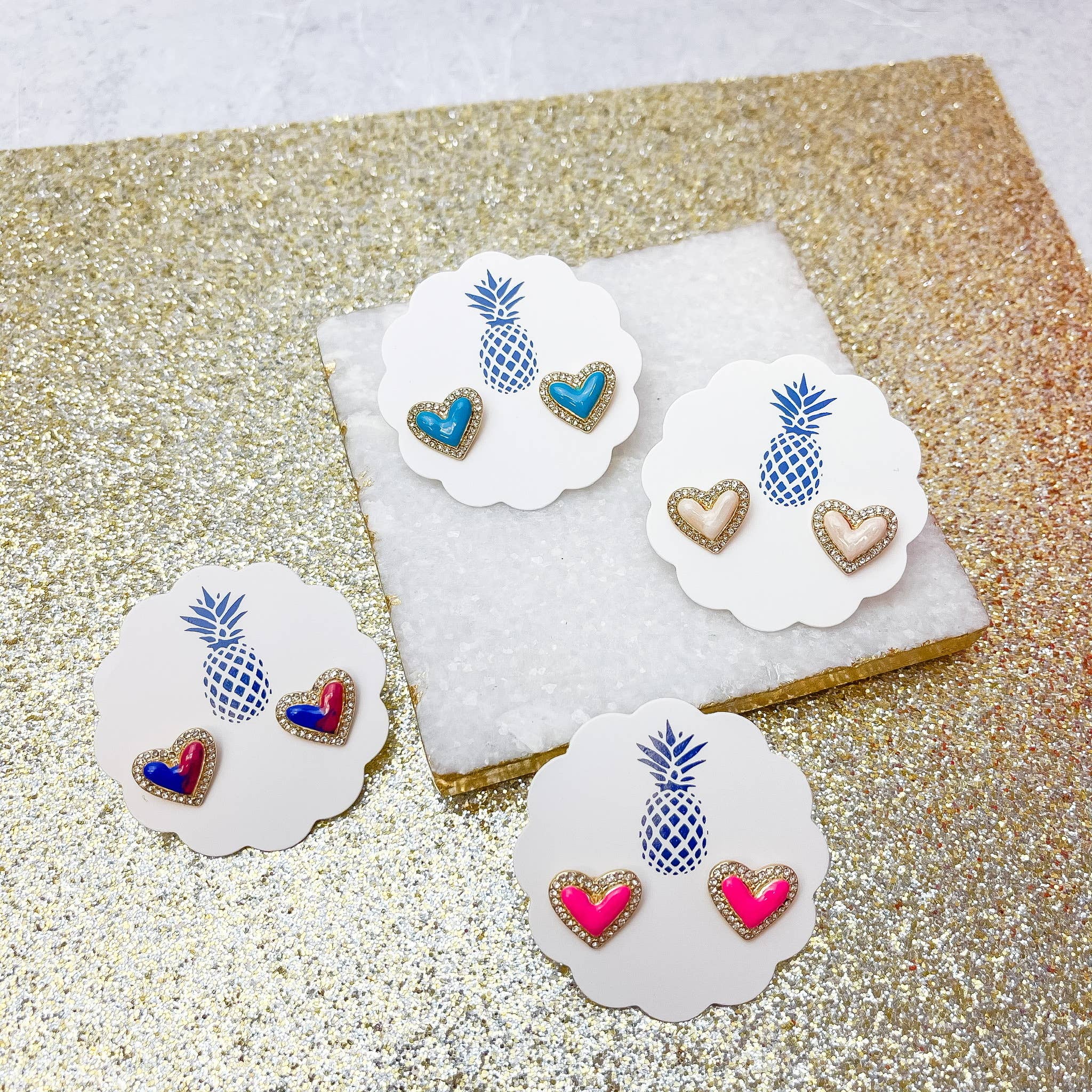 Love & Hearts Earrings - Juli's Wearable Art