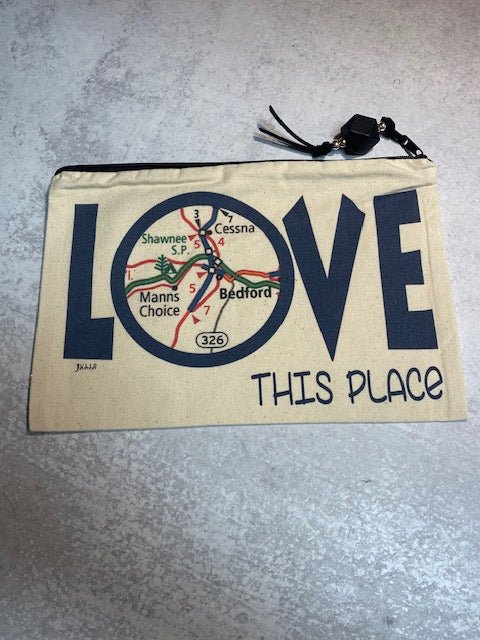 Love this Place - Bedford Zip Bag - Juli's Wearable Art