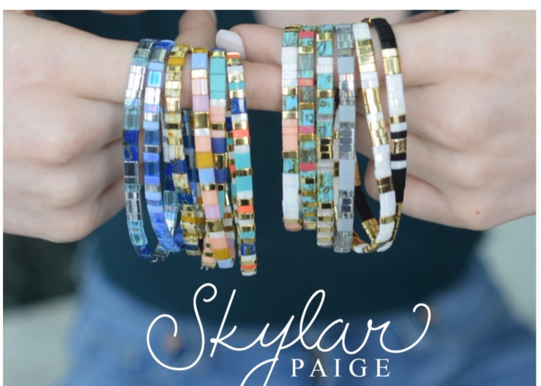Skylar Paige I LOVE YOU Morse Code Tila Beaded Bracelet - Juli's Wearable Art