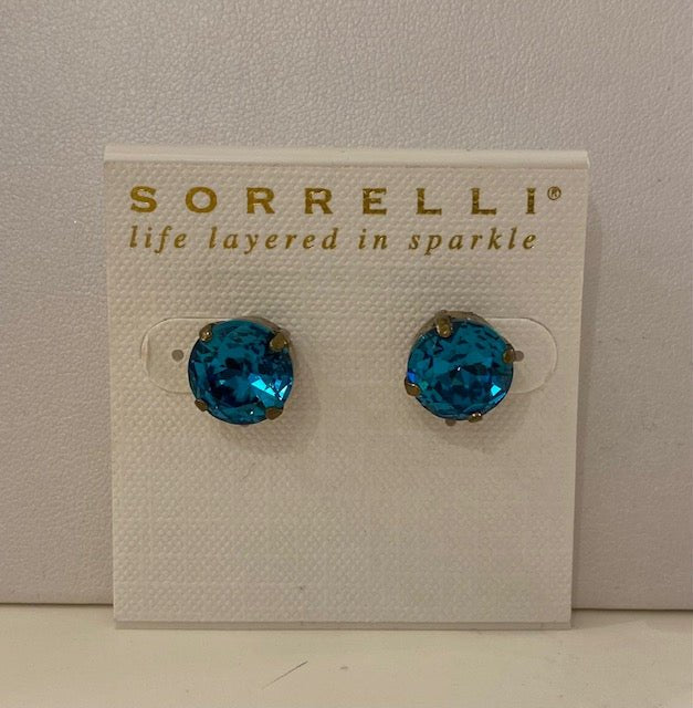 Sorrelli Round Crystal Stud Earrings - Juli's Wearable Art