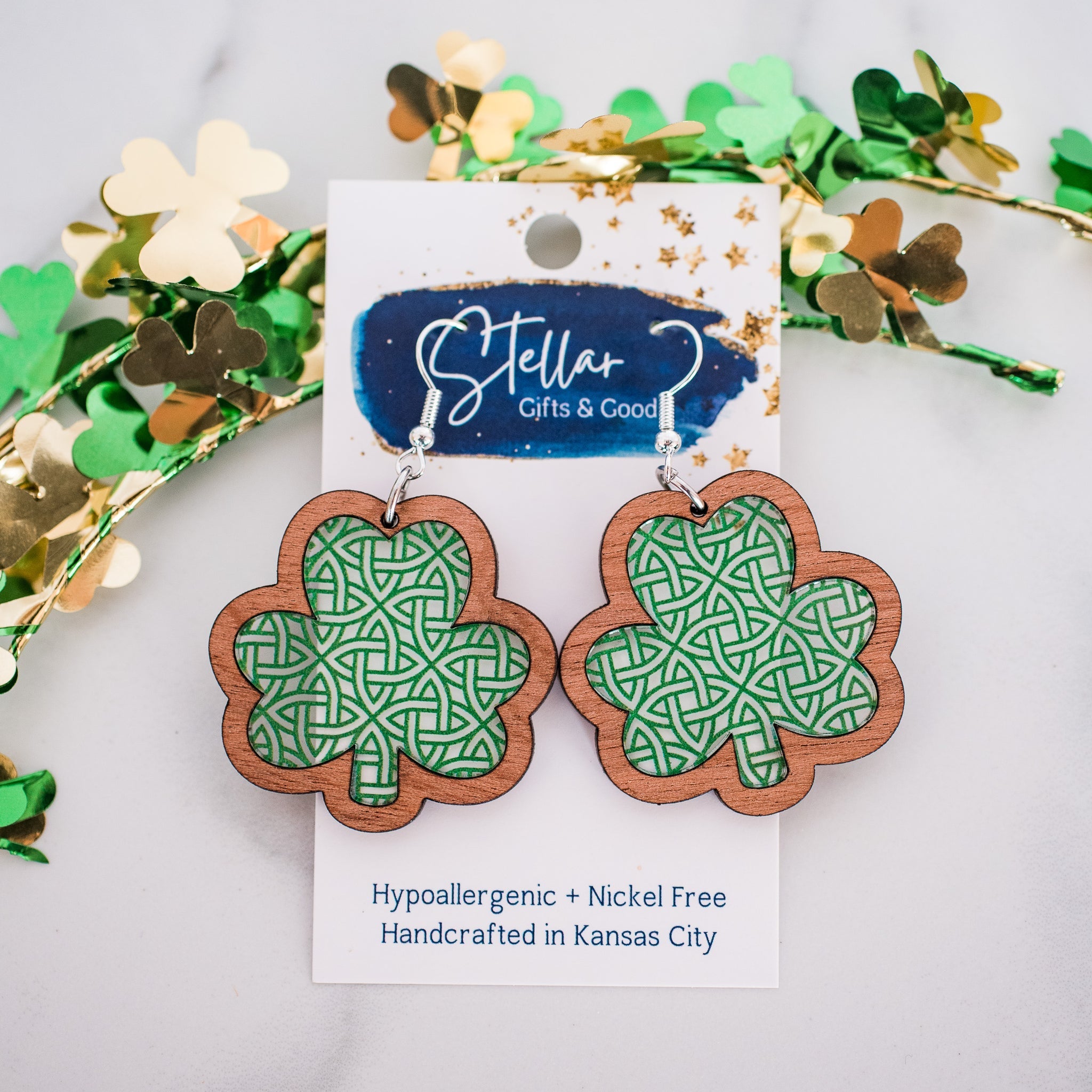 St Patrick's Day Earrings - Juli's Wearable Art