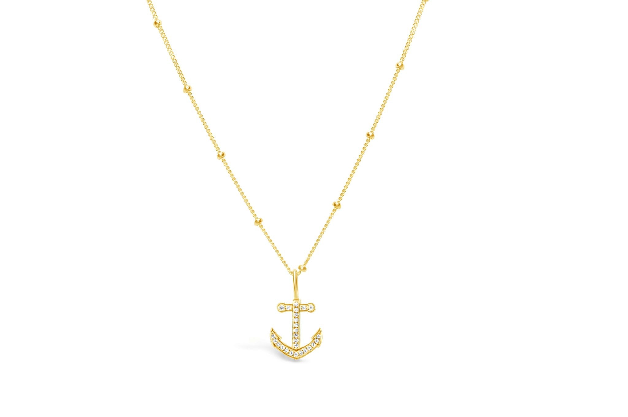 Stia by the Sea Pavé Anchor Necklace - Juli's Wearable Art