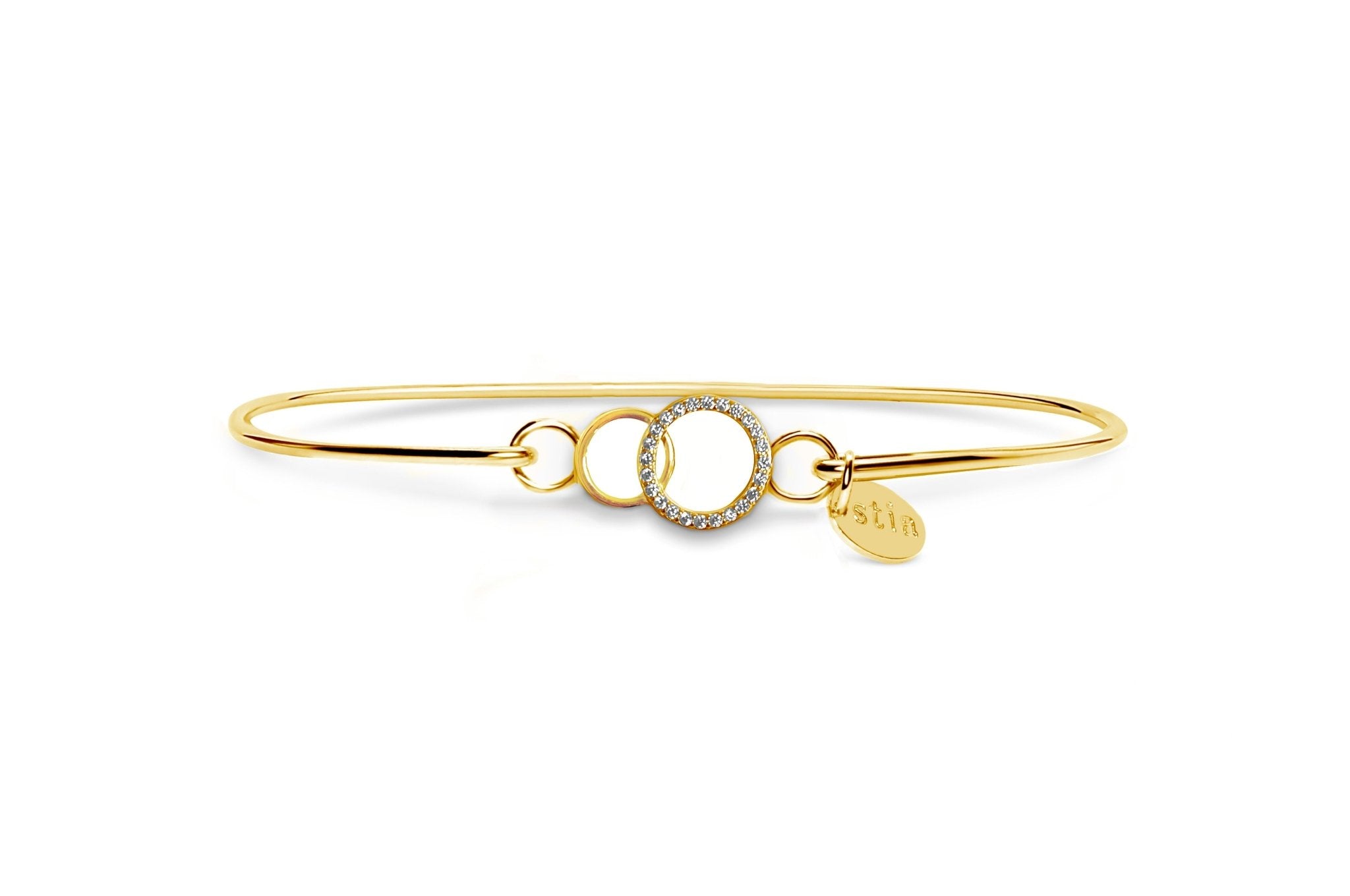 Stia Dainty Double Circle Pave Bracelet - Juli's Wearable Art