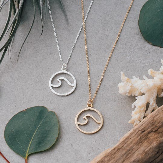 Swell Wave Pendant Necklaces - Juli's Wearable Art
