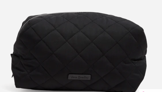 Vera Bradley Large Cosmetic Bag in Performance Twill - Black - Juli's Wearable Art