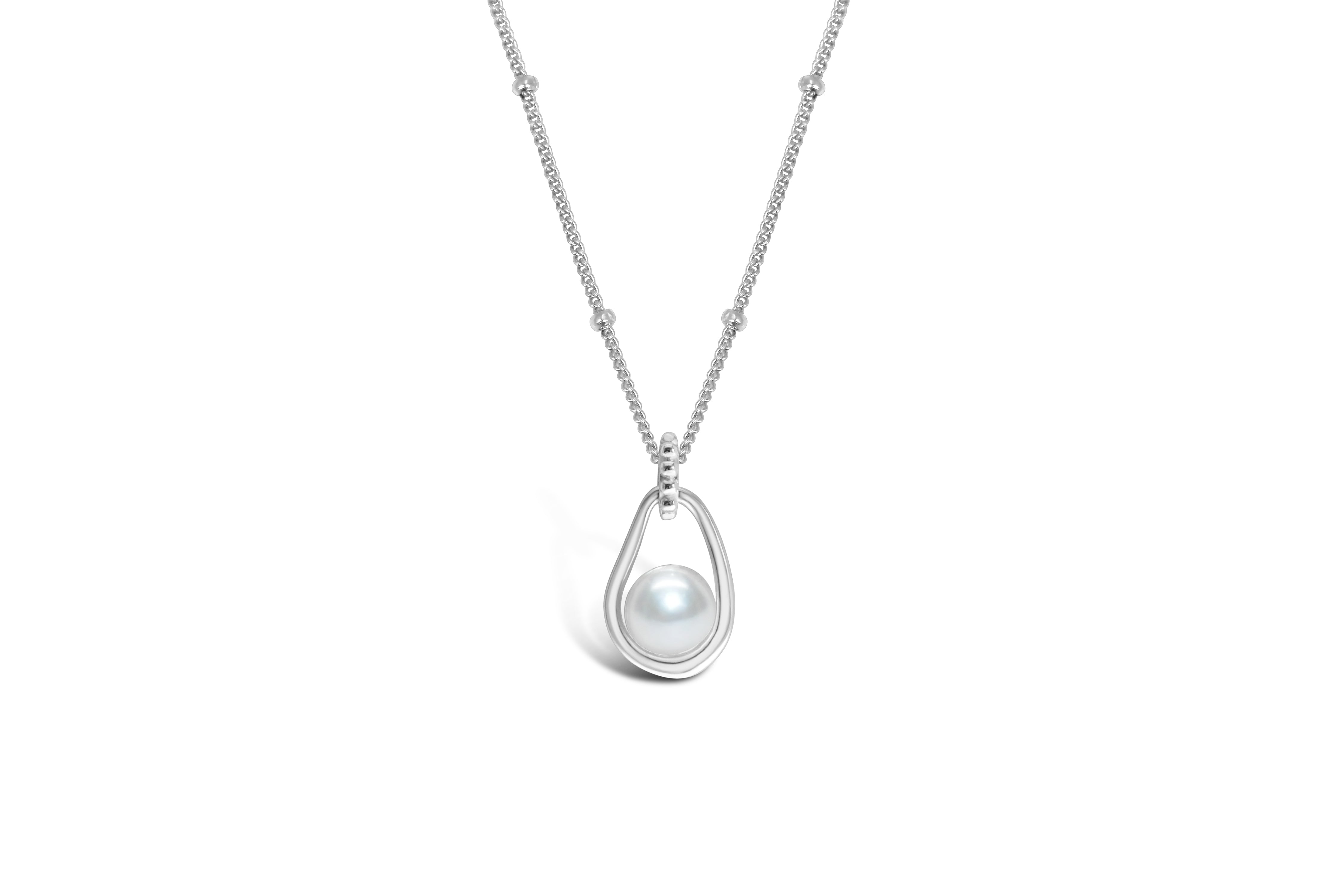 Stia Cradled Baroque Pearl Necklaces