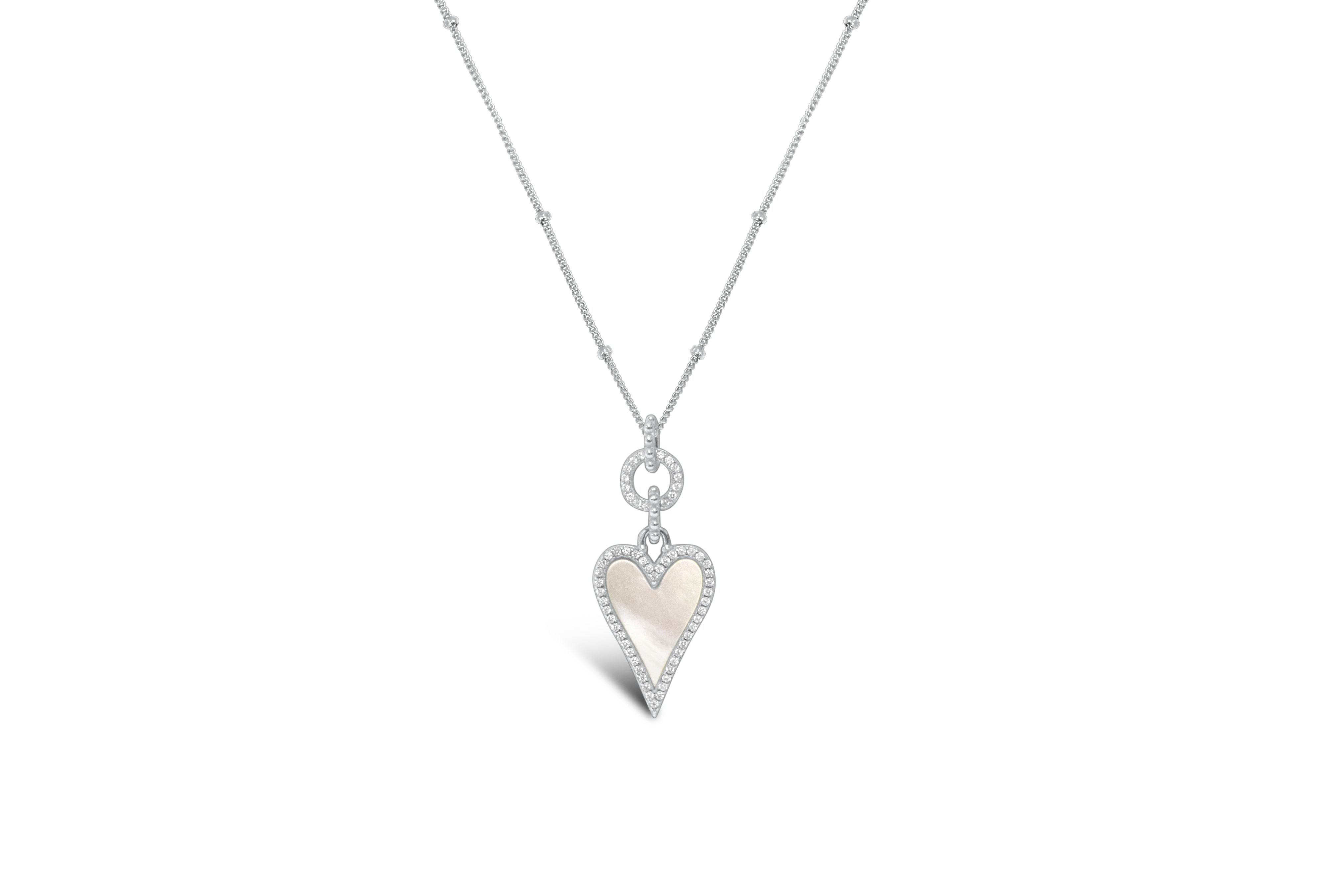 Stia "Classy Girls Wear Pearls" Beautiful Dripping Heart Necklace
