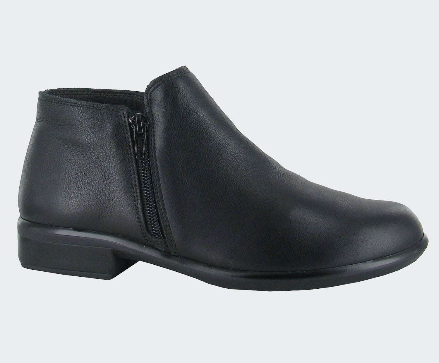 NAOT Helm Bootie - Black Water-Resistant Leather