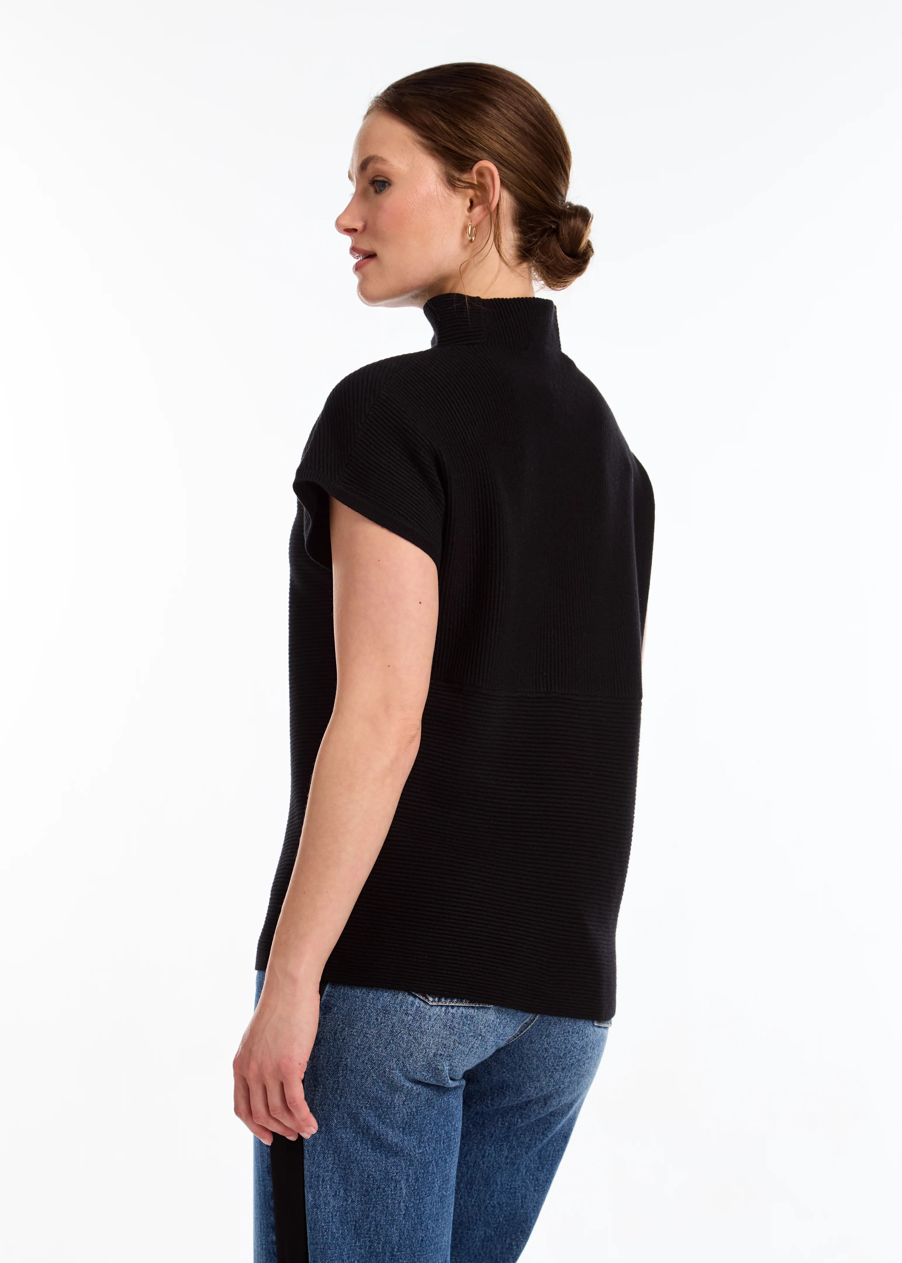 FDJ Ottoman Cap Sleeve Sweater