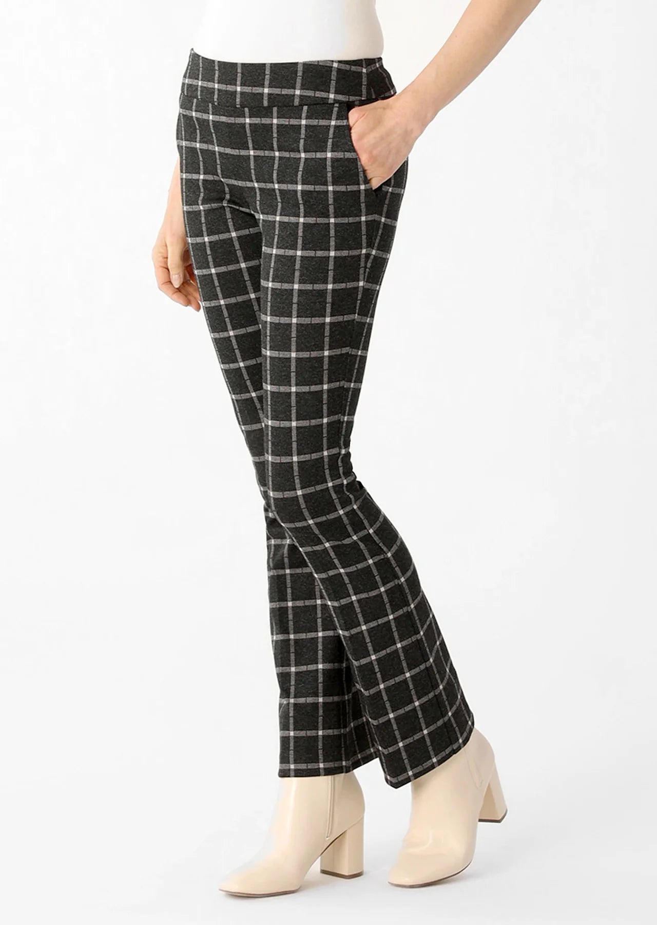Lisette Bradford Plaid Fabric 31" Mini-Flare Pants