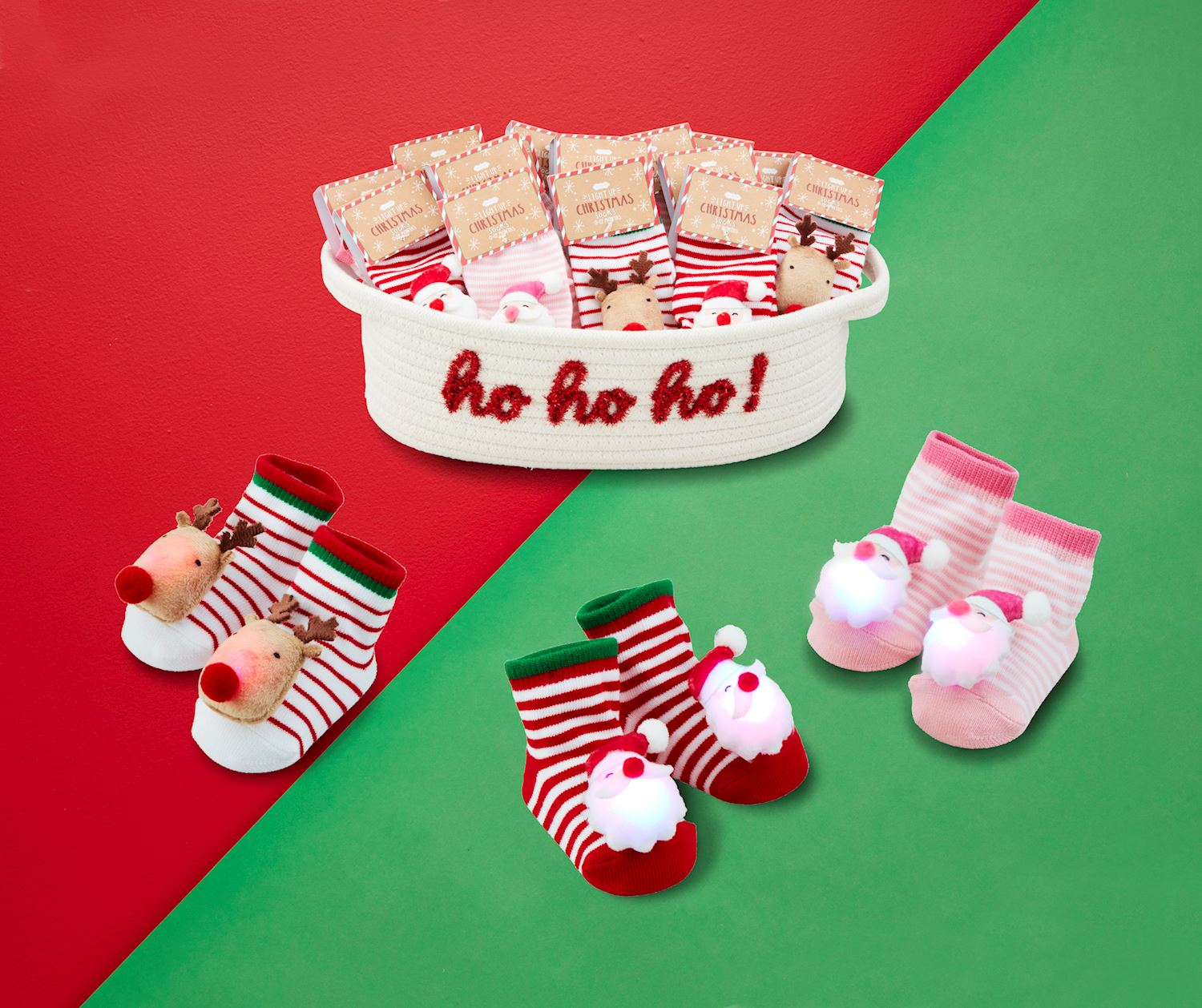 Mudpie Christmas Light-Up Socks