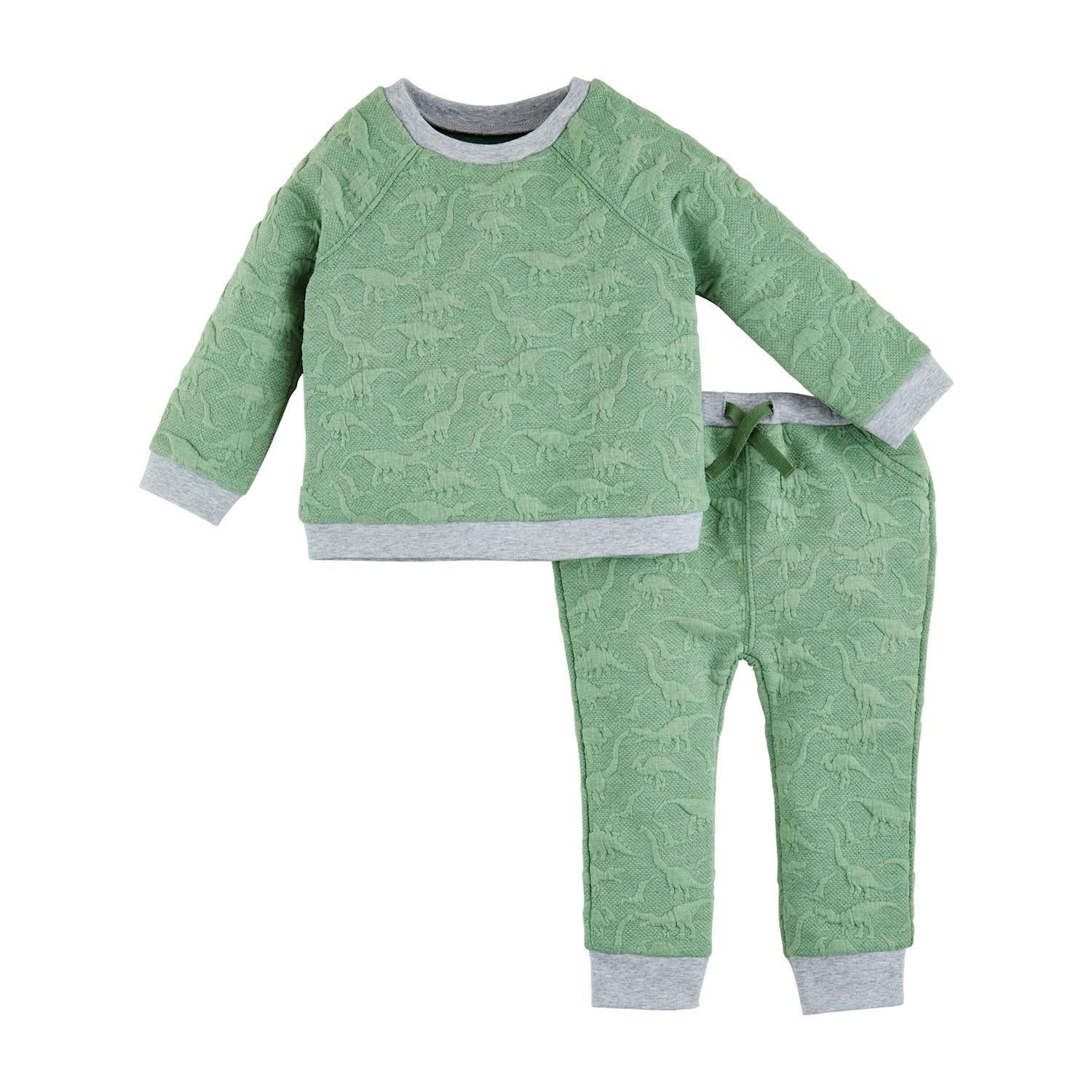 Mudpie Quilted Dinosaur Pant Set