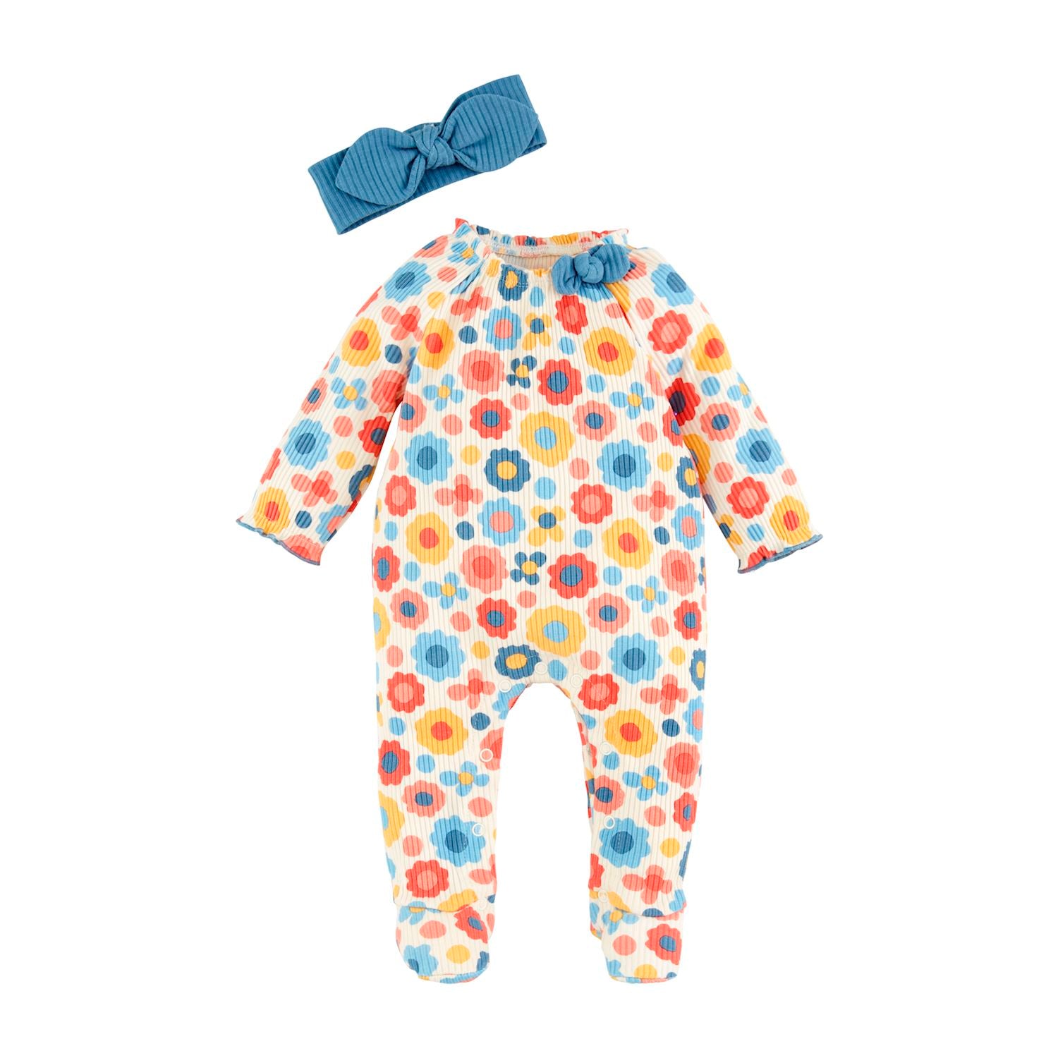 Mudpie Floral Sleeper & Headband Set