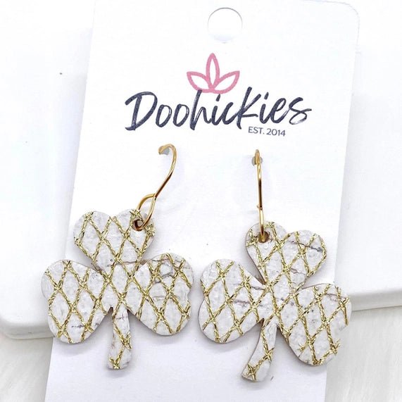 1.25" Itty Bitty Shamrocks - Earrings - Juli's Wearable Art