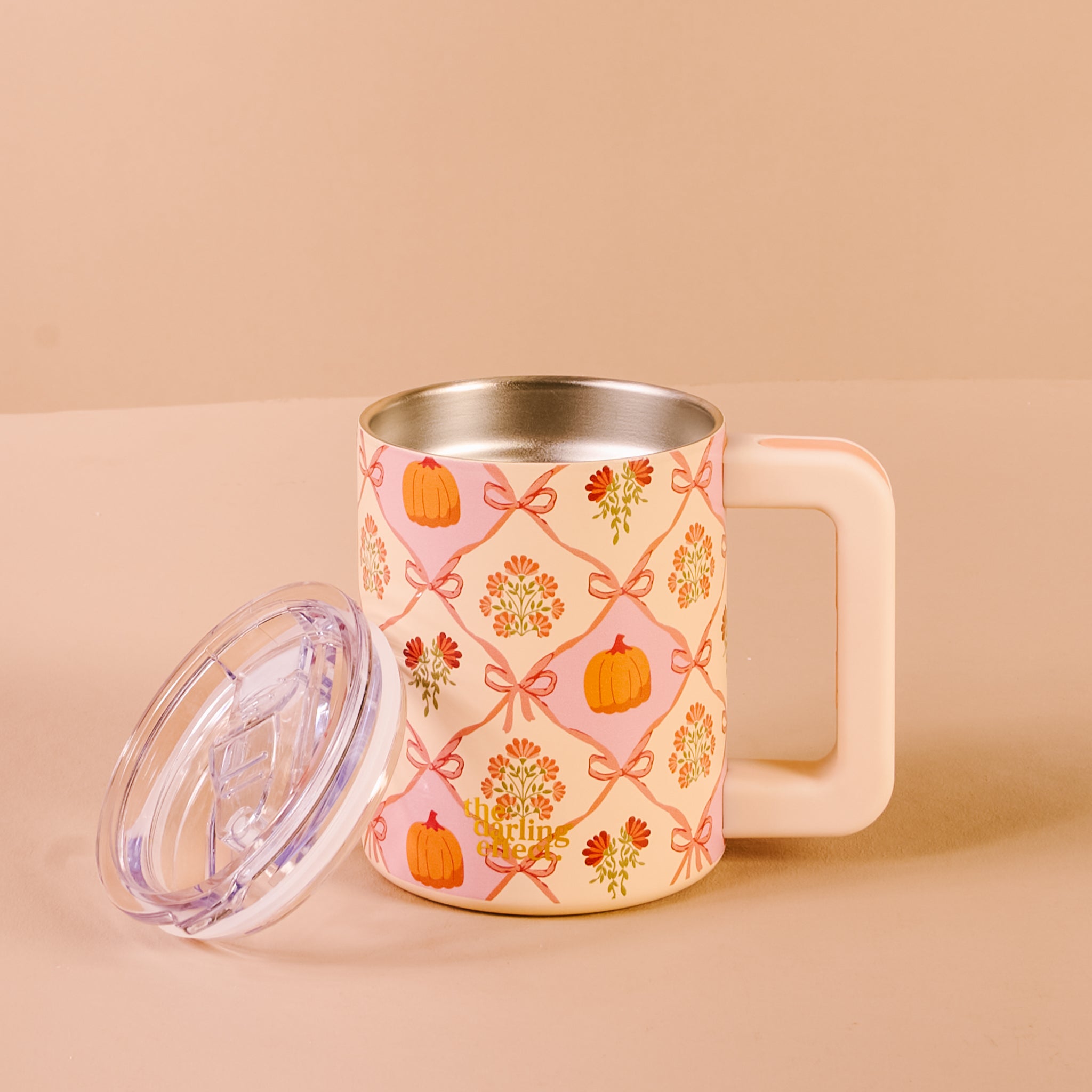 14 oz Insulated Mug - Patchwork Pumpkins - Juli's Wearable Art