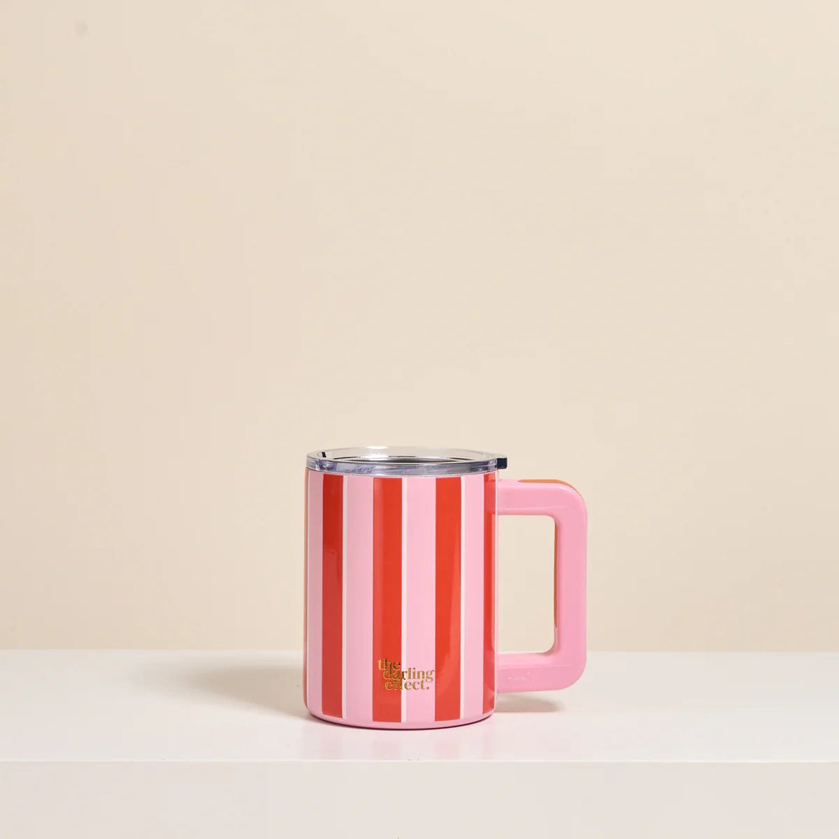 14 oz Insulated Mug | Sicily Stripes Pink