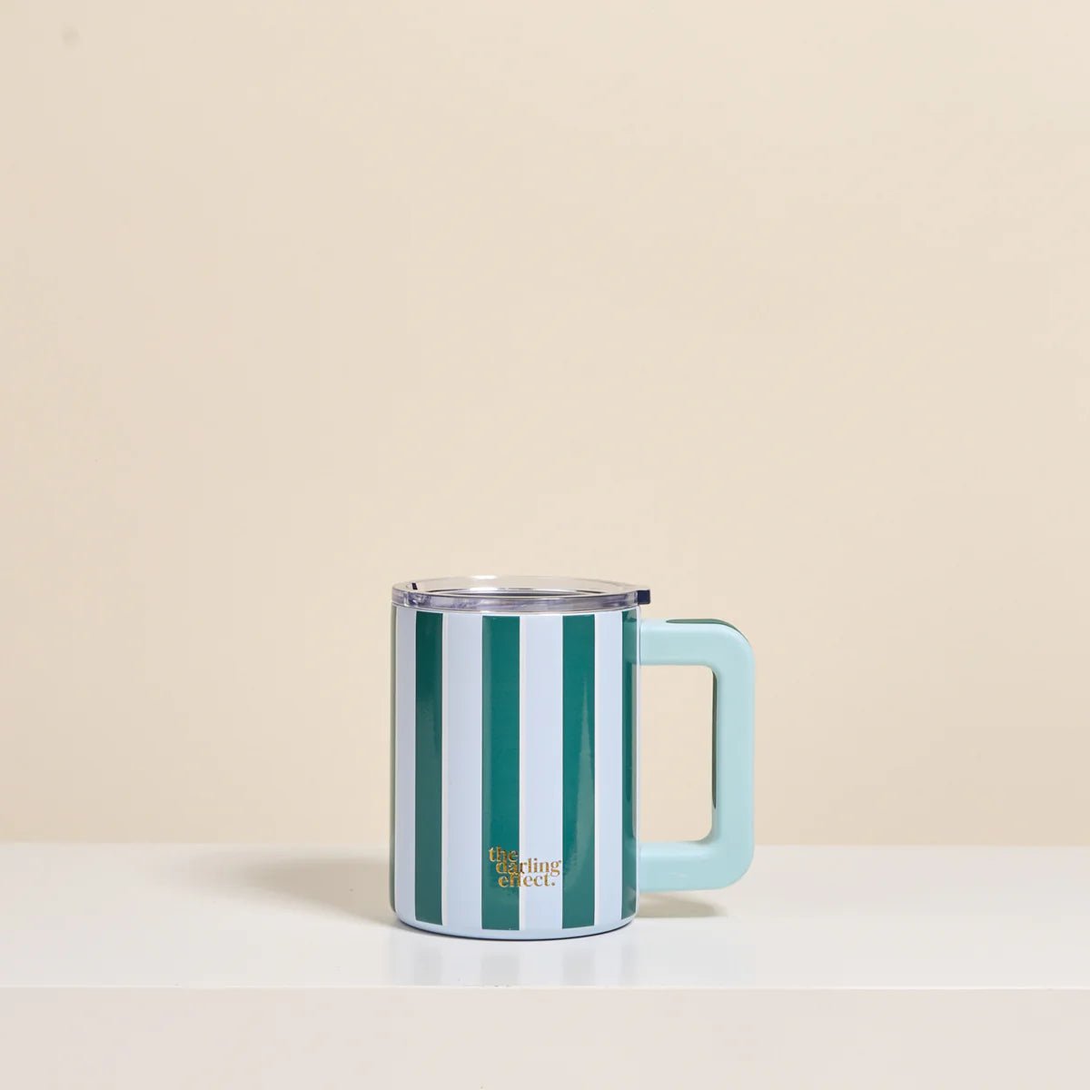 14 oz Insulated Mug | Sicily Stripes Teal