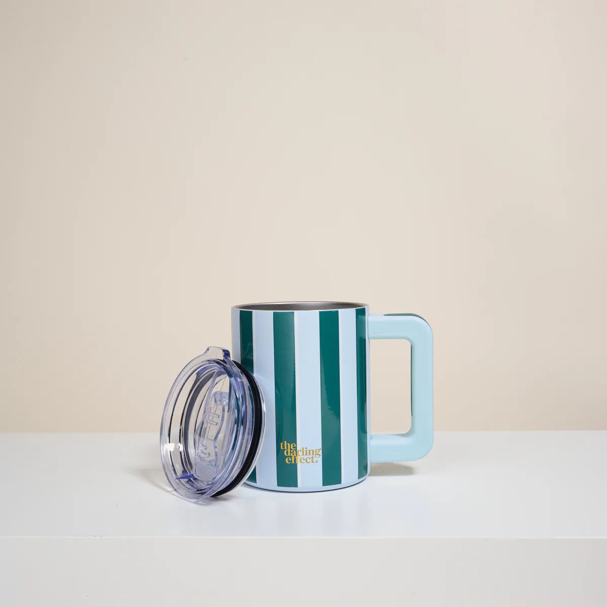 14 oz Insulated Mug | Sicily Stripes Teal