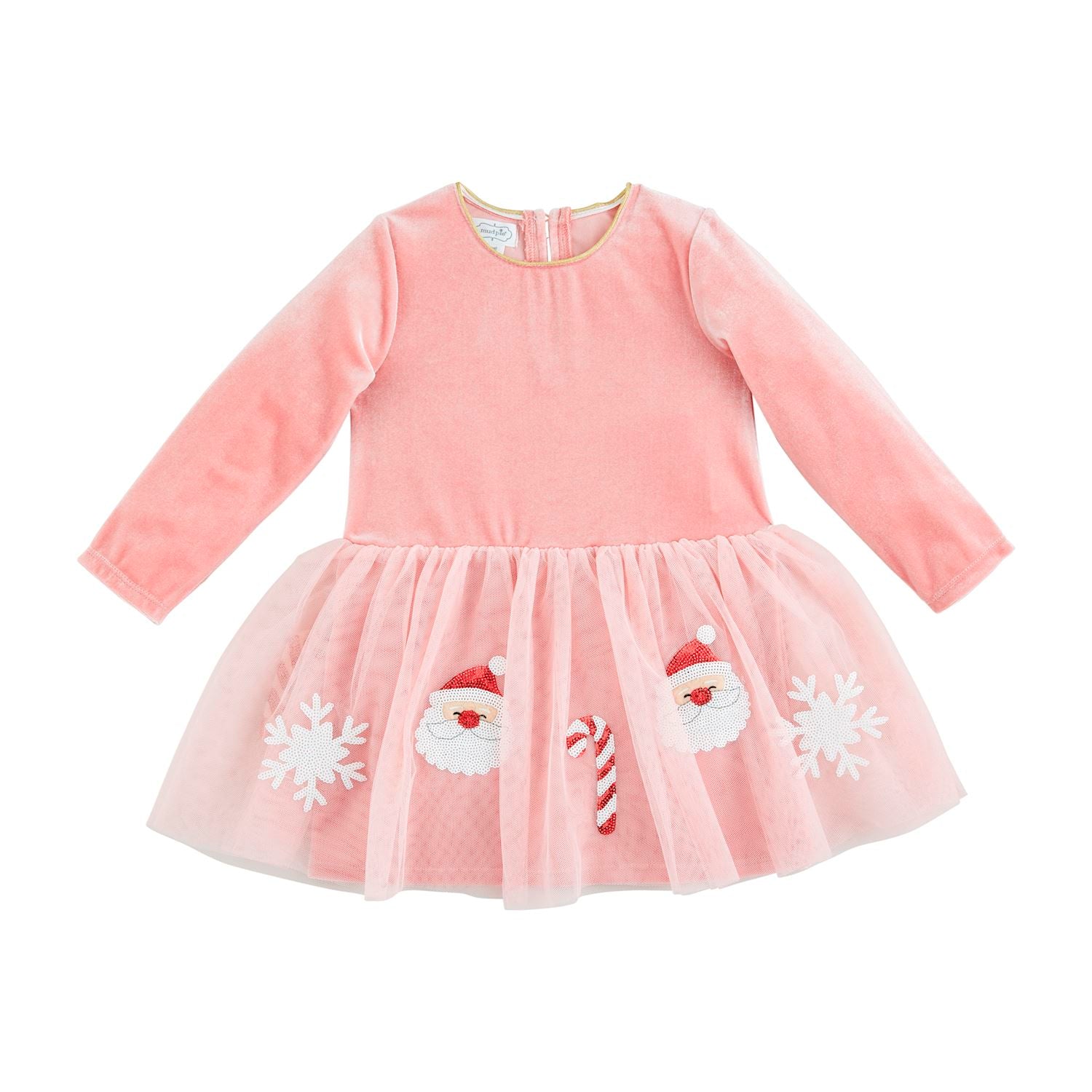 Mudpie Little Girl's Pink Christmas Tutu Dress