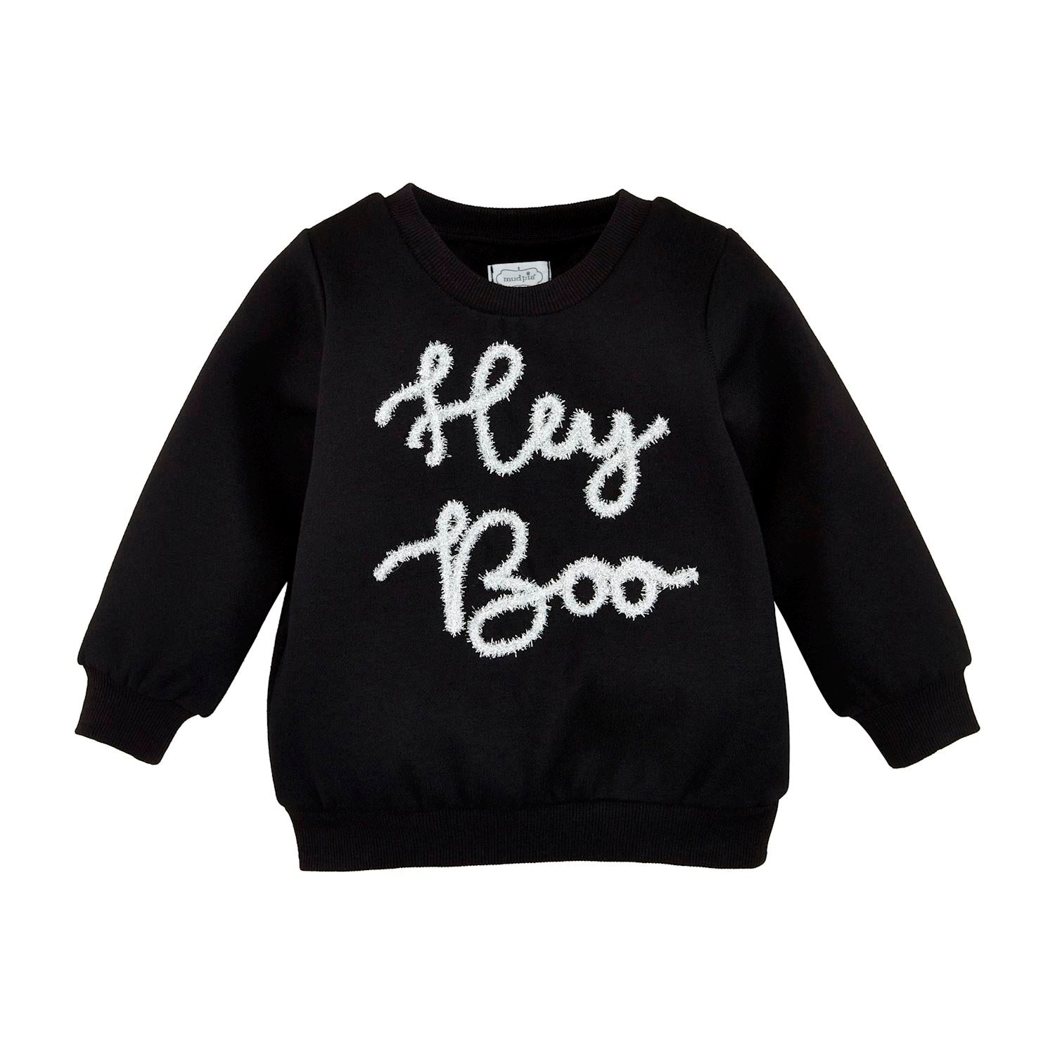 Mudpie "Hey Boo" Children's Sweatshirt