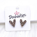 16mm Acrylic Valentine Heart Studs - Earrings - Juli's Wearable Art