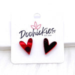 16mm Acrylic Valentine Heart Studs - Earrings - Juli's Wearable Art